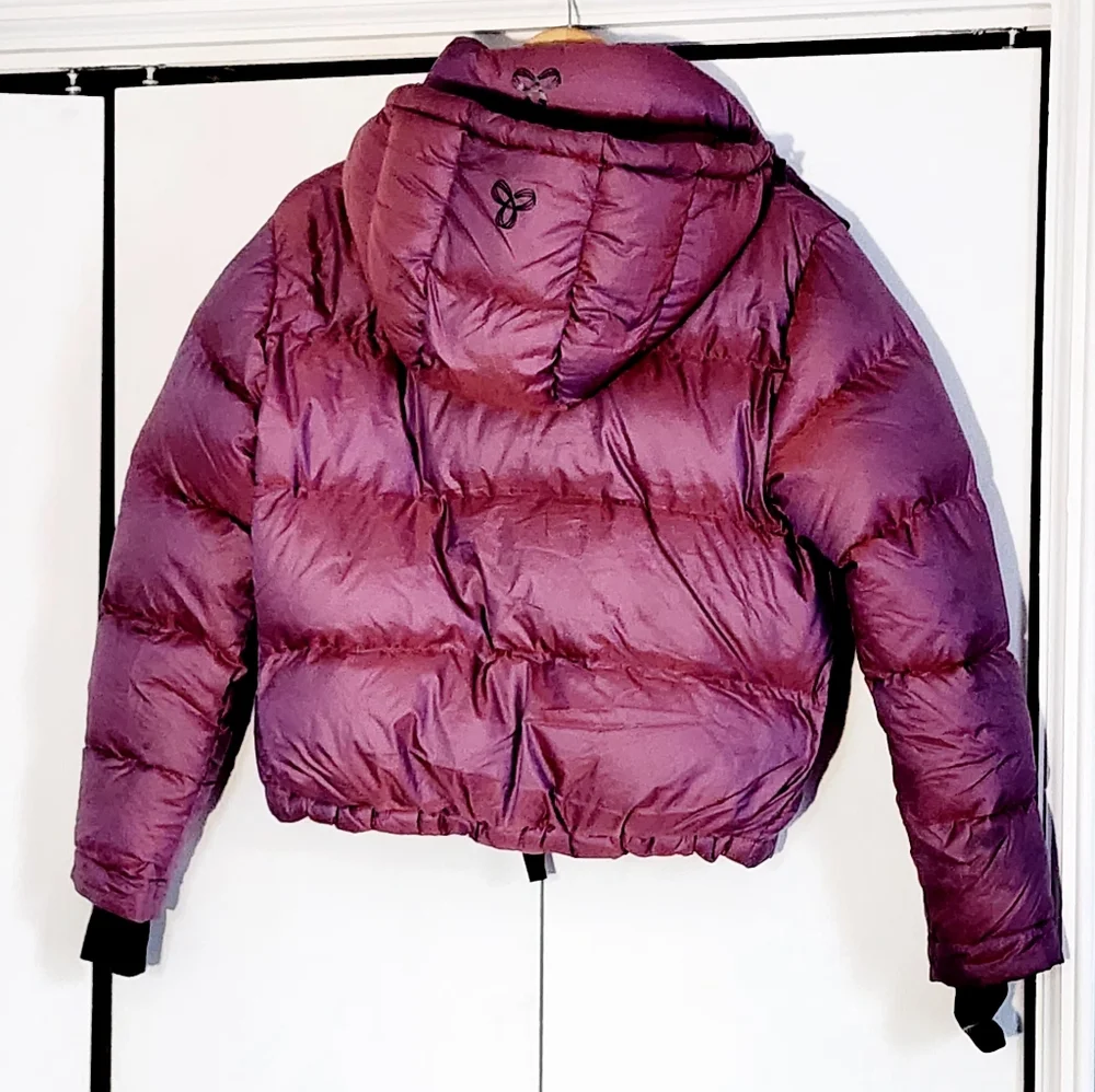 TNA Iridescent Violet Cropped Puffer Jacket - Picture 3 of 6